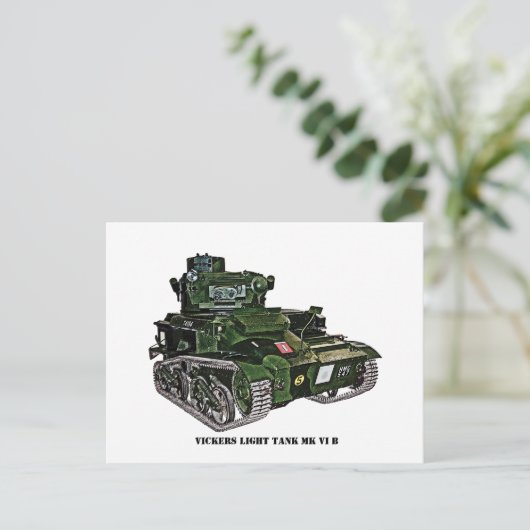 British Vickers Light Tank VI B Postkarte (Stehend Vorderseite)
