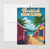 British Virgin Islands Vintage Travel Art Postkarte (Vorne/Hinten)