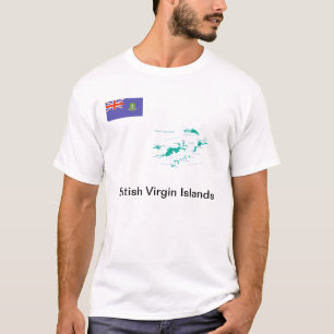 British- Virgin Islandskarten-T-Shirts T-Shirt