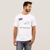 British- Virgin Islandskarten-T-Shirts T-Shirt (Vorne ganz)