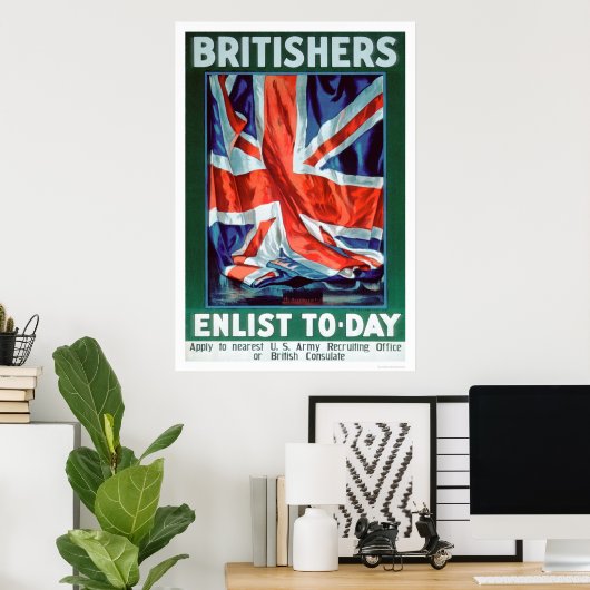 Britishers Enlist Today (US02116) Poster (Heimbüro)