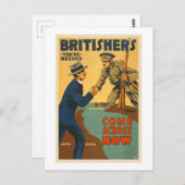 Britishers kommen jetzt über die britische Propaga Postkarte (Vorne/Hinten)