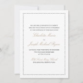 Britney: Classic Wedding Invitation (Schwarze Gren Einladung (Vorderseite)