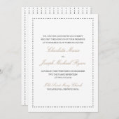 Britney: Classic Wedding Invitation (Schwarze Gren Einladung (Vorne/Hinten)