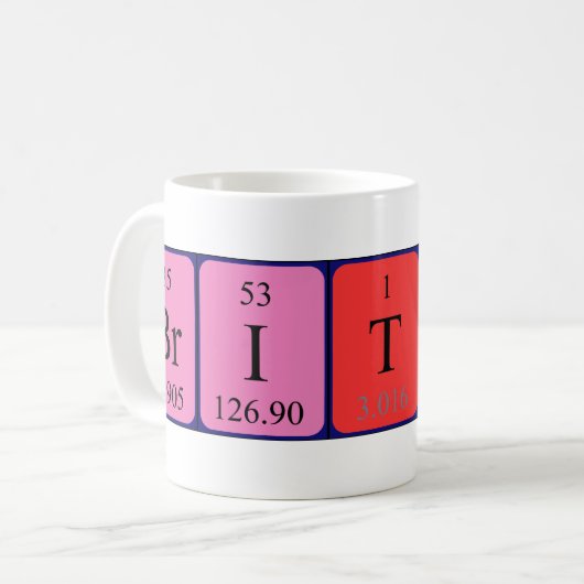 Britney Periodenname Tasse (Vorderseite Links)