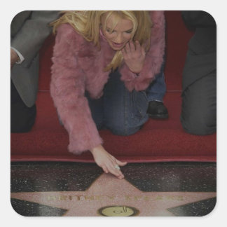 Britney Spears - Walk of Fame Quadratischer Aufkleber