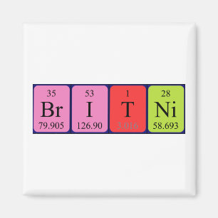 Britni Periodenmagnet Magnet