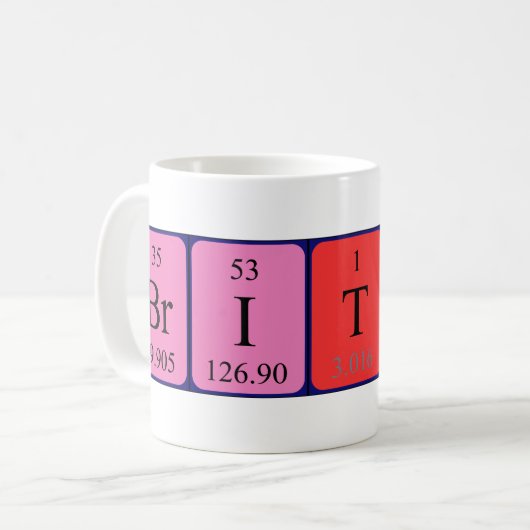 Britny Periodenname Tasse (Vorderseite Links)