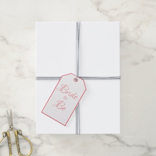 Brito Be Pink Hochzeit Brautparty Script Chic Geschenkanhänger (Mit Garn)