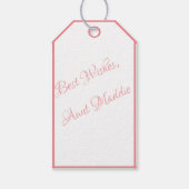 Brito Be Pink Hochzeit Brautparty Script Chic Geschenkanhänger (Rückseite)