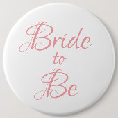 Brito be Pink Script Wedding Elegant einfach Button (Vorderseite)