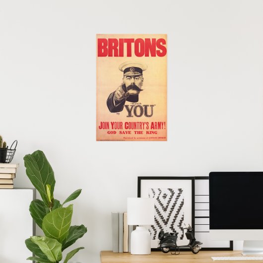 BRITONS Lord Kitchener Will EUCH! Mitglied der Arm Poster (Heimbüro)