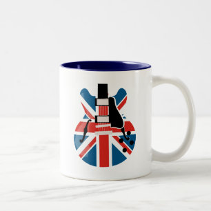 Britpop Gitarre Zweifarbige Tasse