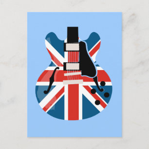 Britpop Guitar Postkarte