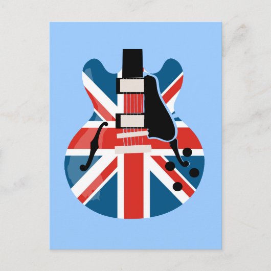 Britpop Guitar Postkarte (Vorderseite)
