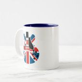 Britpop Guitar Zweifarbige Tasse (Vorderseite Links)