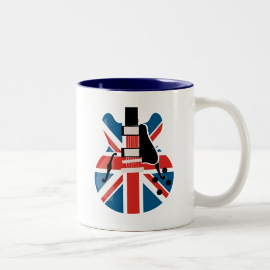 Britpop Guitar Zweifarbige Tasse (Rechts)