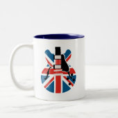 Britpop Guitar Zweifarbige Tasse (Links)