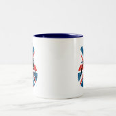Britpop Guitar Zweifarbige Tasse (Mittel)