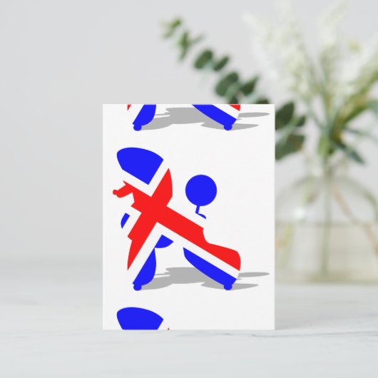 Britt Poodle Postkarte (Stehend Vorderseite)