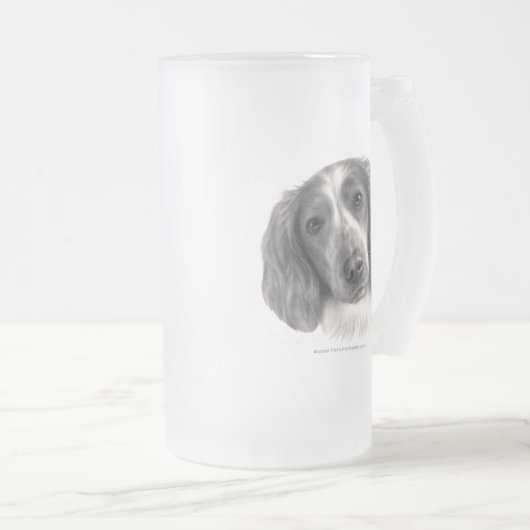 Britt, Waliser-SpringerSpaniel Mattglas Bierglas (VorderseiteRechts)
