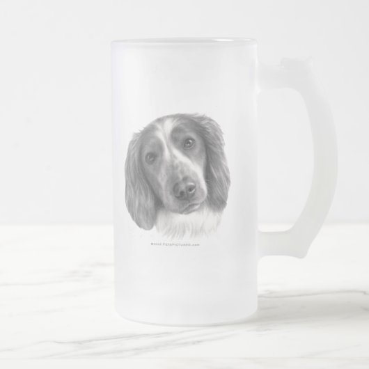 Britt, Waliser-SpringerSpaniel Mattglas Bierglas (Rechts)