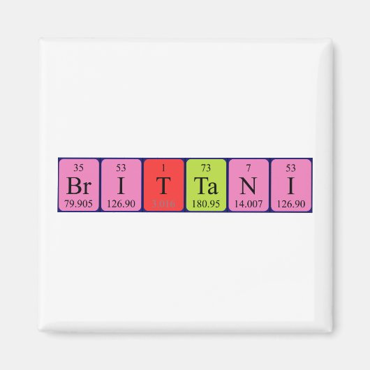 Brittani Periodenmagnet Magnet (Vorne)