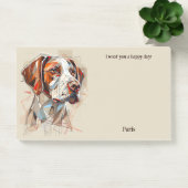 Brittany Abstrakt Art Dog Name Post-it Klebezettel (Büro)