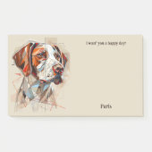 Brittany Abstrakt Art Dog Name Post-it Klebezettel (Vorderseite)