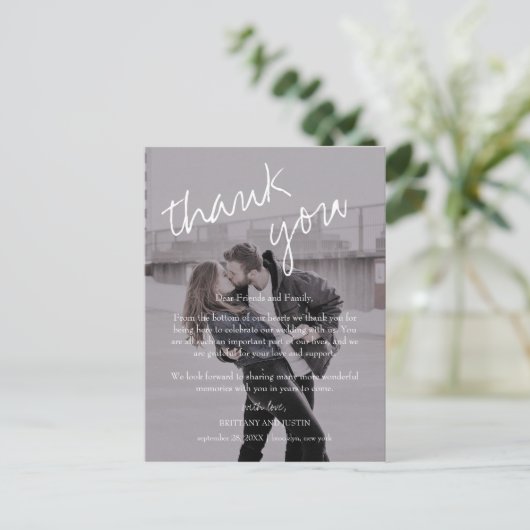 Brittany Black Foto Hochzeitsempfehlung Vielen Dan Postkarte (Stehend Vorderseite)