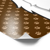Brittany Dog Cartoon Paws Fotodruck (Ecke)