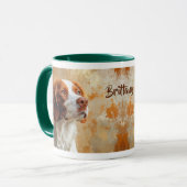 Brittany Dog Impressionismus Paint Tasse (Vorderseite Links)