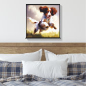 Brittany Dog Leinwanddruck (Insitu (Schlafzimmer))