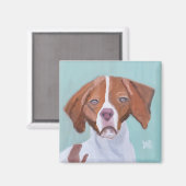 Brittany Dog Magnet (Vorderseite/Rückseite)