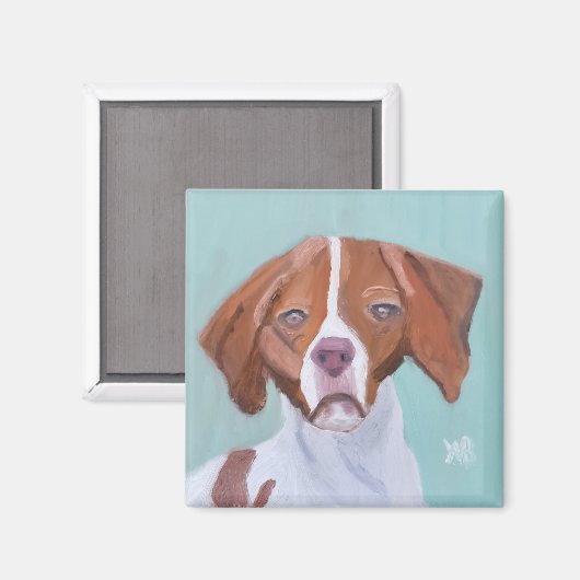Brittany Dog Magnet (Vorderseite/Rückseite)