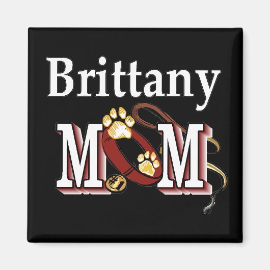 Brittany Dog MAMA Magnet (Vorne)