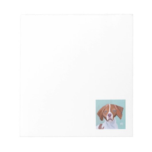 Brittany Dog Notizblock (Vorderseite)