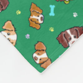 Brittany Dogs KiniArt Fleece Blanket