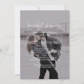 Brittany Elegant Foto Calligraphy Brautparty Einladung (Vorderseite)