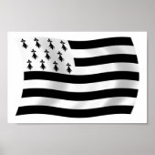 Brittany Flag Poster Print (Vorne)
