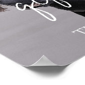 Brittany Foto White Calligraphy Cards Schild (Ecke)