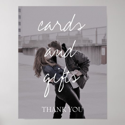 Brittany Foto White Calligraphy Cards Schild (Vorne)