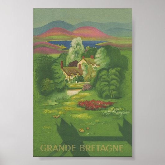 Brittany France Vintage Travel Poster (Vorne)