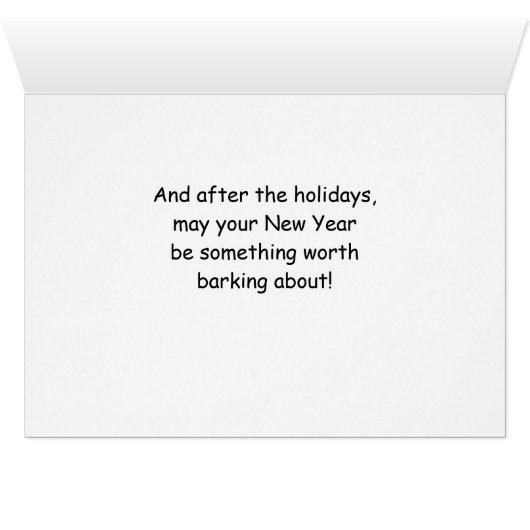 Brittany Funny Christmas Dog and Tree (Innenansicht Horizontal (Unten))