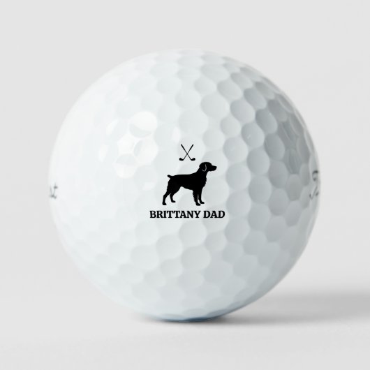 Brittany Golf Dad Titleist Pro V1 Golfball Geschen (Vorderseite)