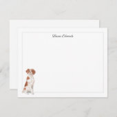 Brittany Gray Border Personalisiert Mitteilungskarte (Vorne/Hinten)