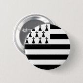 Brittany (Gwenn-ha-du) flag Button (Vorne & Hinten)