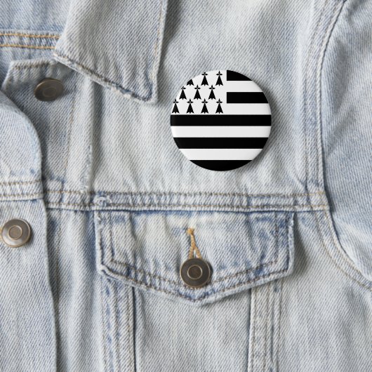 Brittany (Gwenn-ha-du) flag Button (Beispiel)