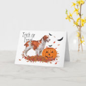 Brittany Halloween Karte (Gelbe Blume)