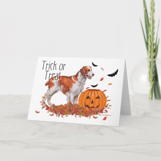 Brittany Halloween Karte (Vorderseite)